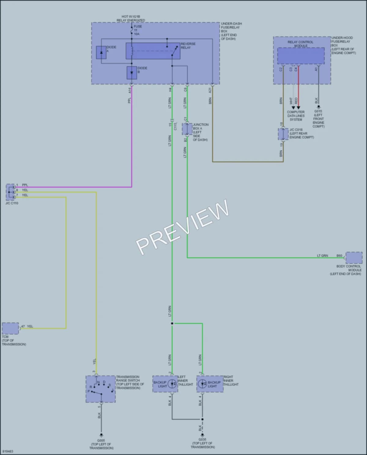 2023 Honda HRV Exterior Lights wiring diagram preview