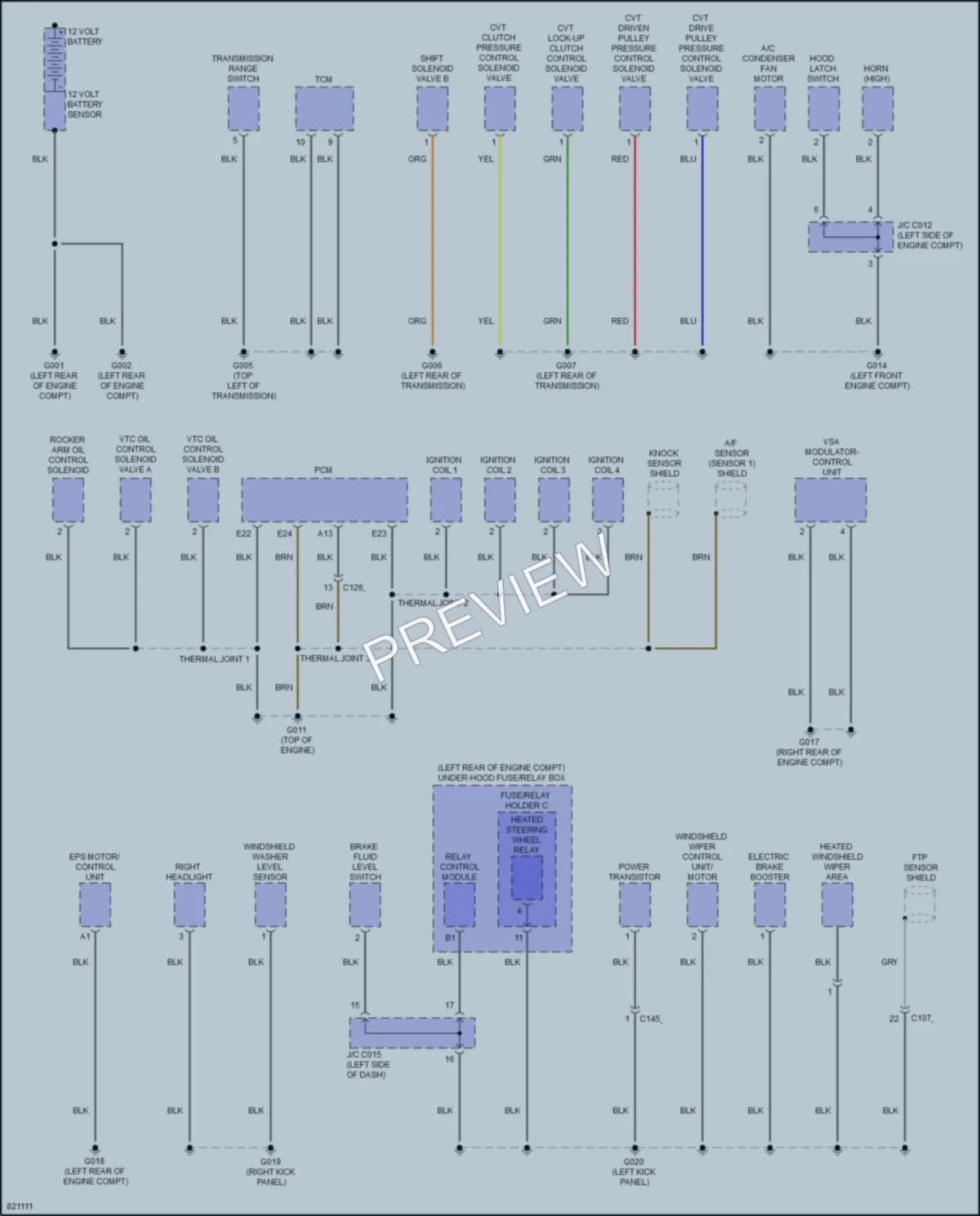 2023 Honda HRV Ground Distribution wiring diagram preview