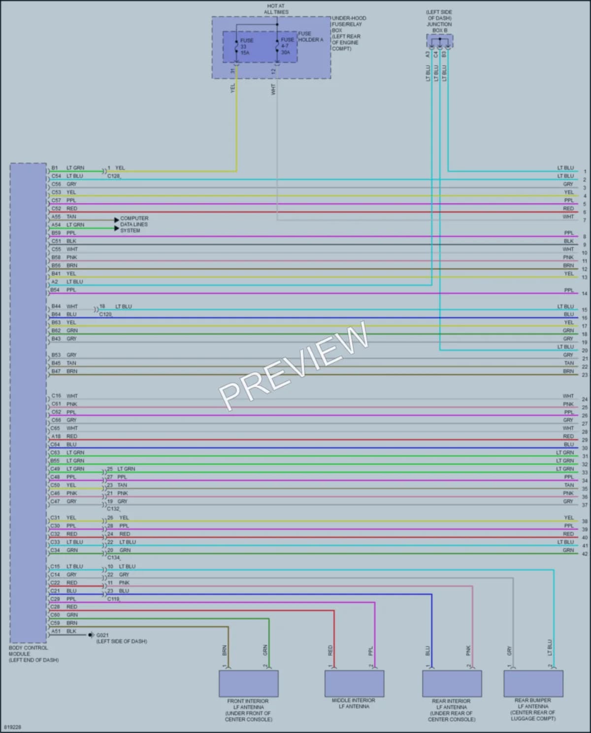 2023 Honda HRV Power Door Locks wiring diagram preview