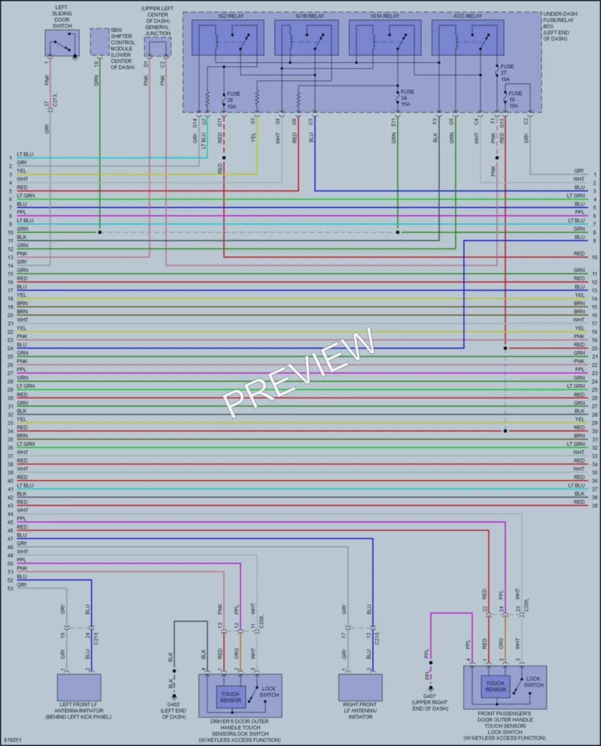 2023 Honda Odyssey Anti Theft wiring diagram preview