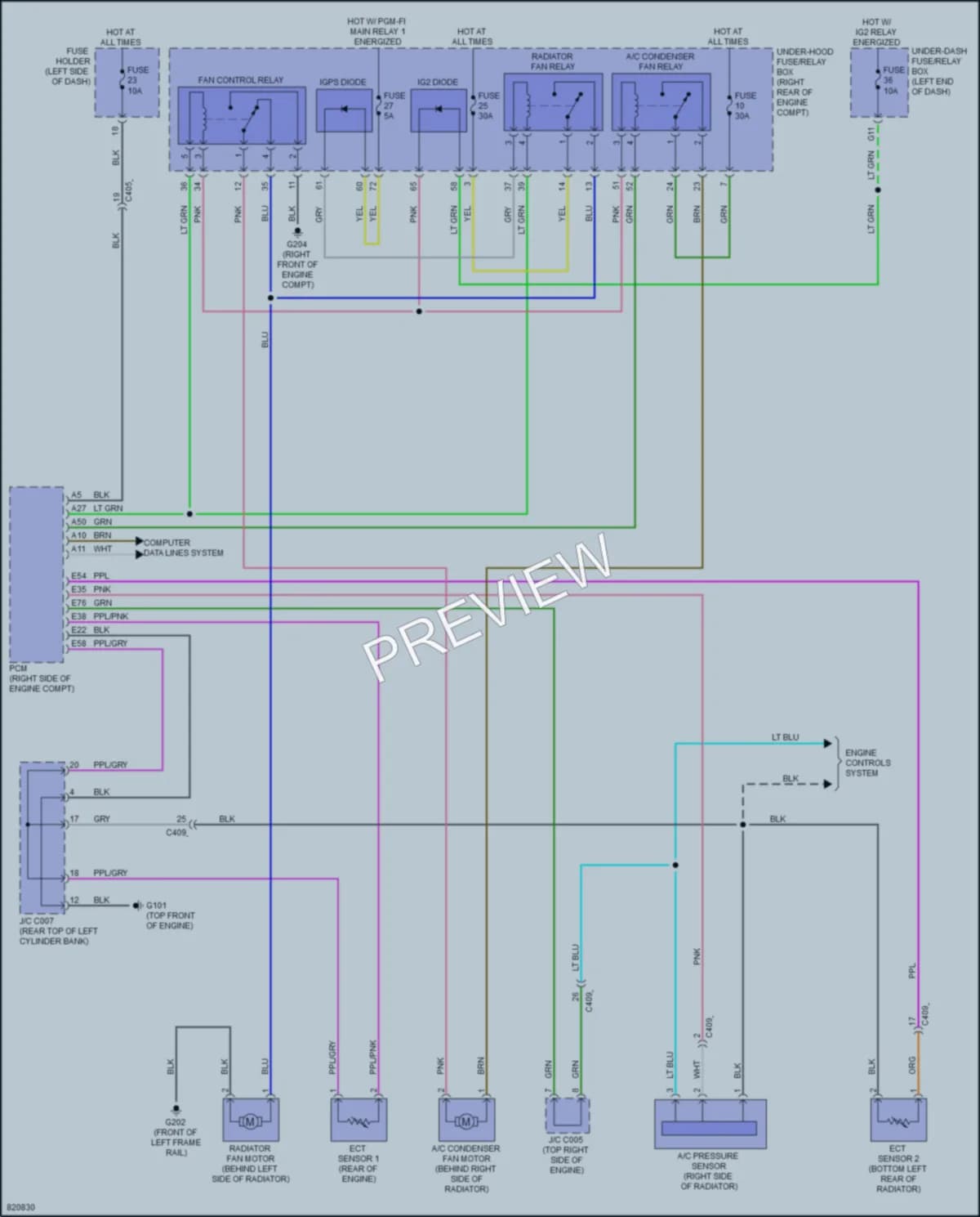 2023 Honda Odyssey Cooling Fan wiring diagram preview