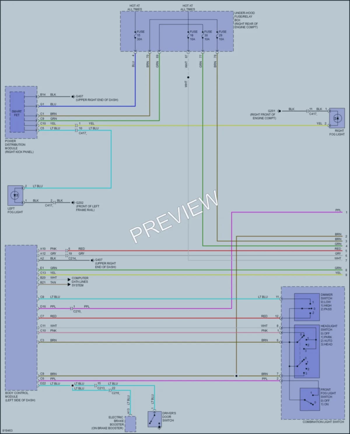 2023 Honda Odyssey Headlights wiring diagram preview