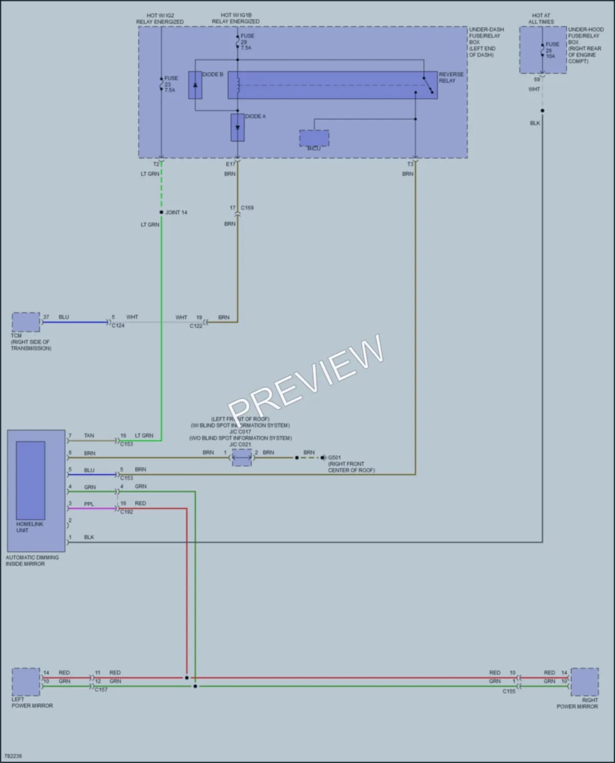 2023 Honda Passport Power Mirrors wiring diagram preview