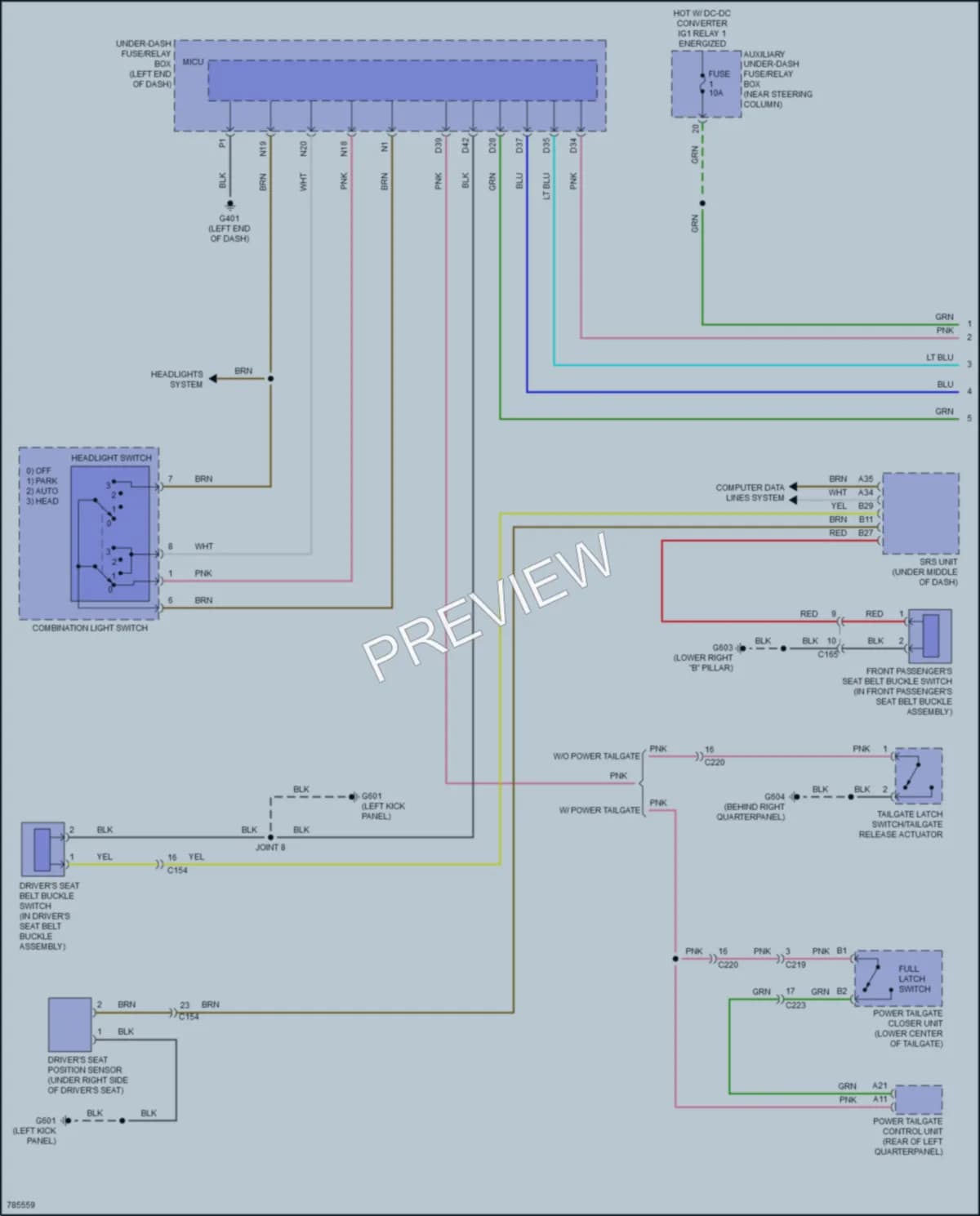 2023 Honda Passport Warning Systems wiring diagram preview