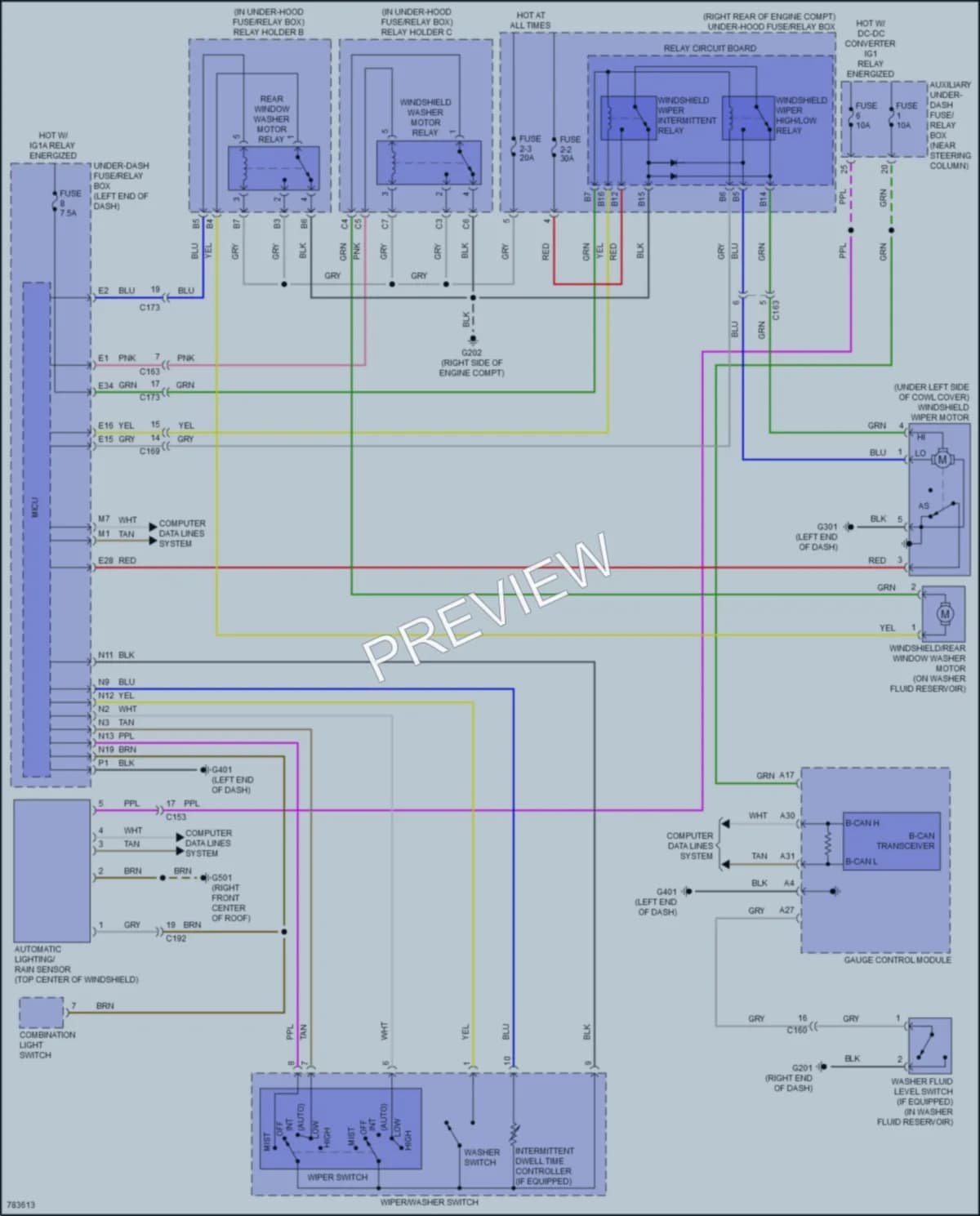 2023 Honda Passport Wiper Washer wiring diagram preview