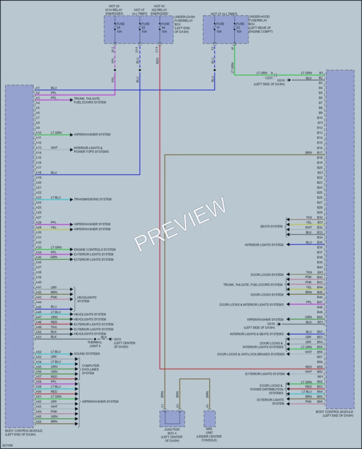 2023 Honda Pilot Body Control Modules wiring diagram preview