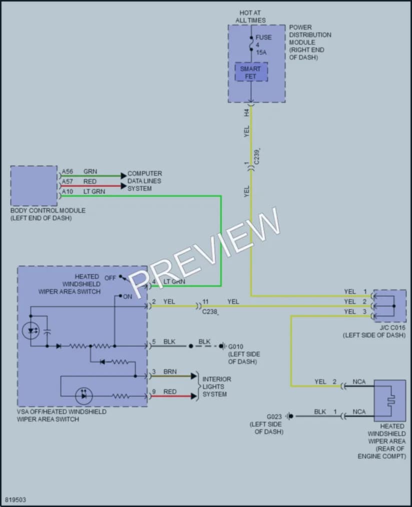 2023 Honda Pilot Defoggers wiring diagram preview