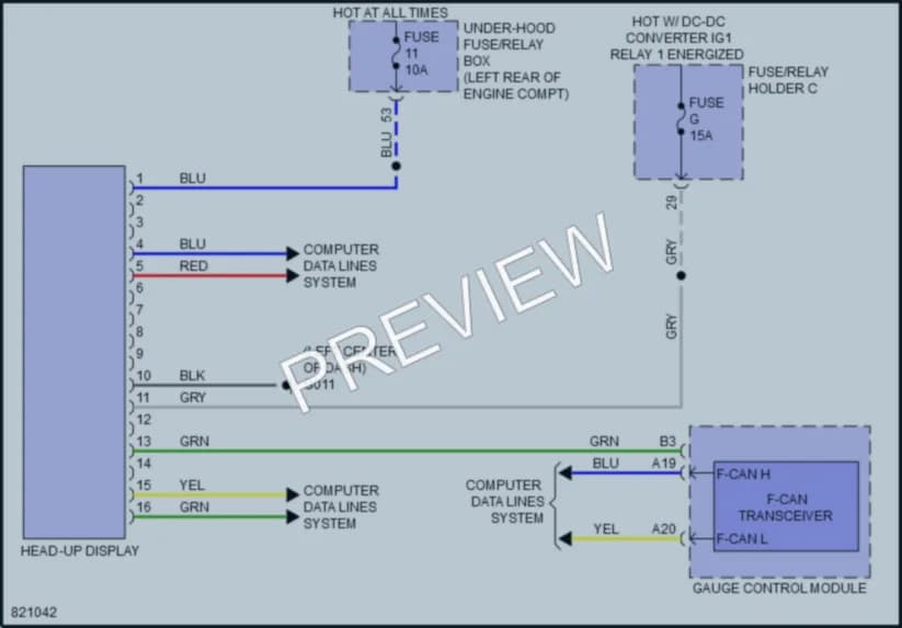 2023 Honda Pilot Instrument Cluster wiring diagram preview