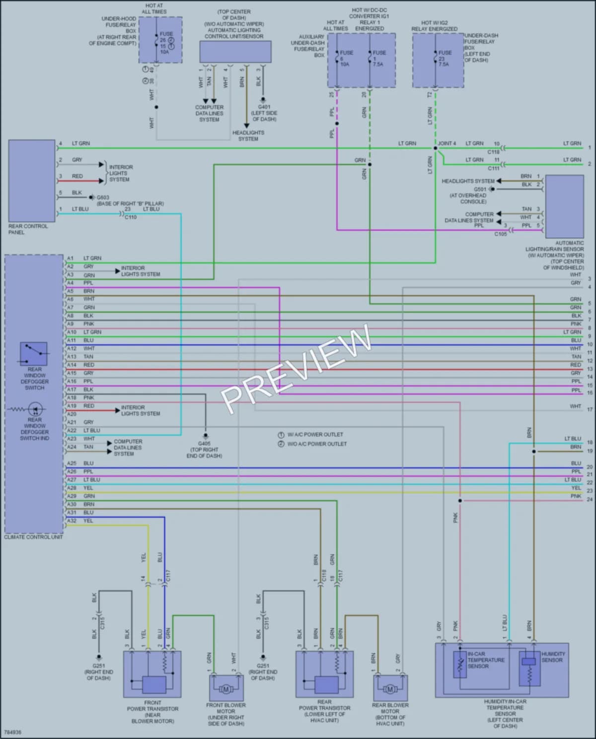 2023 Honda Ridgeline Air Conditioning wiring diagram preview