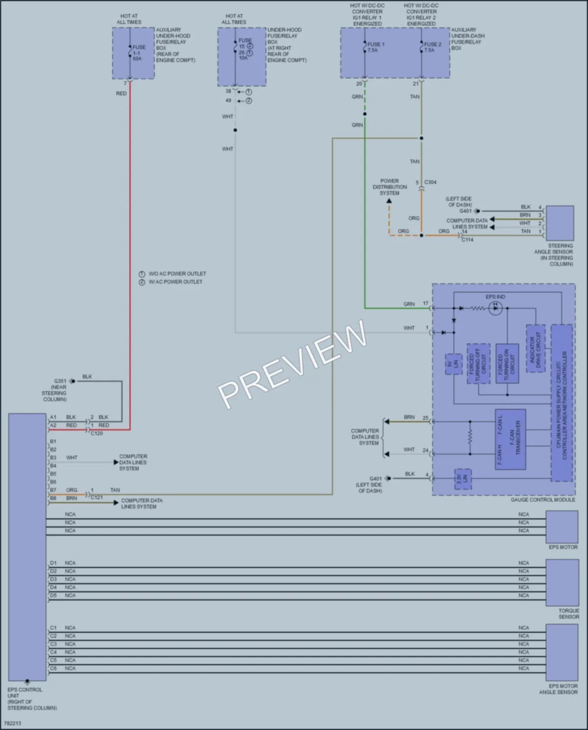 2023 Honda Ridgeline Electronic Power Steering wiring diagram preview