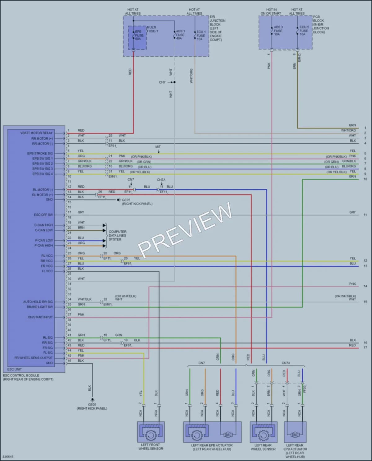 2023 Hyundai Elantra Anti Lock Brakes wiring diagram preview