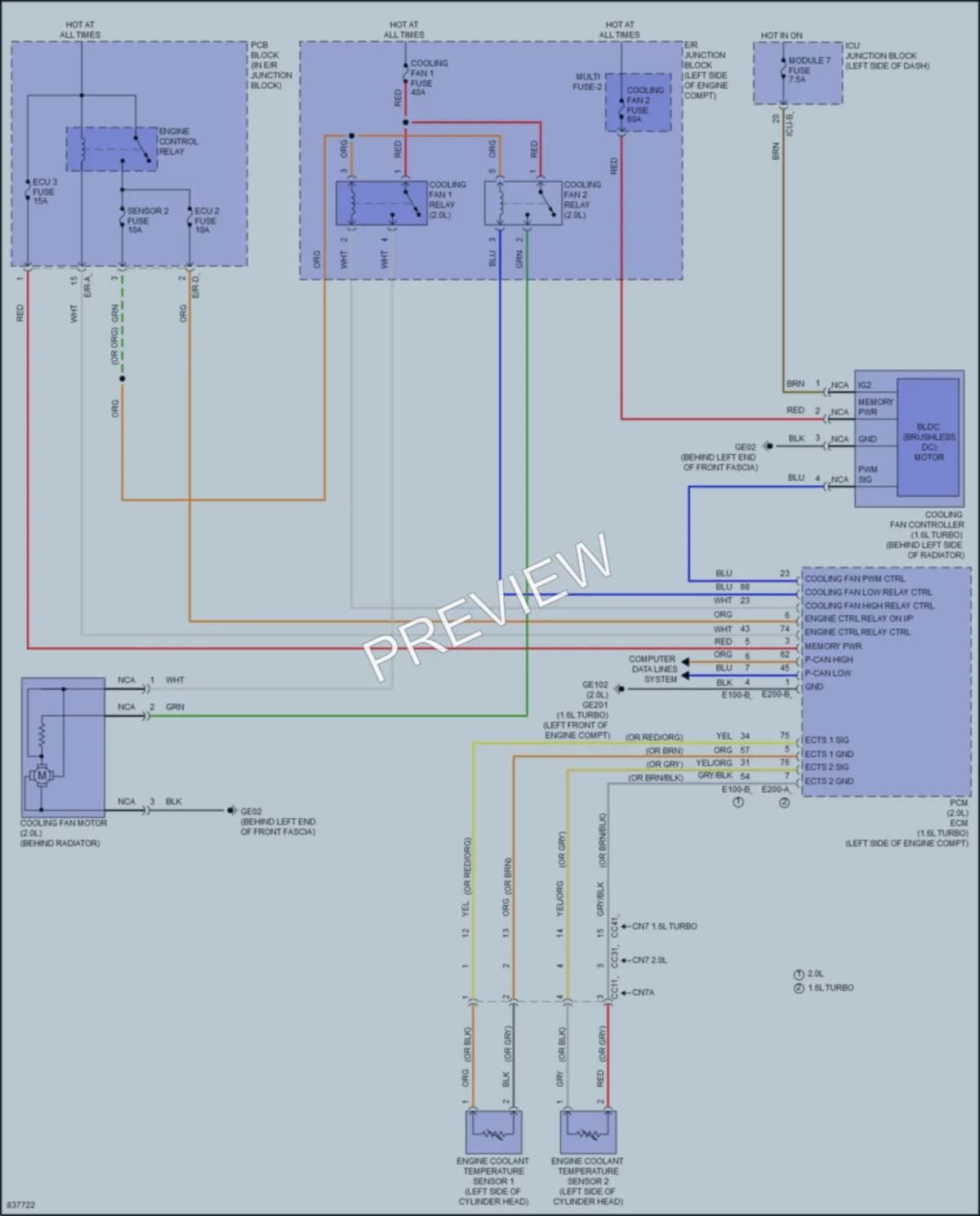 2023 Hyundai Elantra Cooling Fan wiring diagram preview