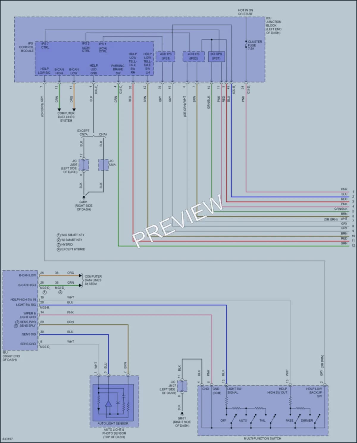2023 Hyundai Elantra Headlights wiring diagram preview