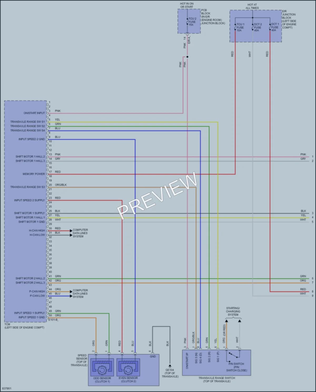 2023 Hyundai Elantra Transmission wiring diagram preview