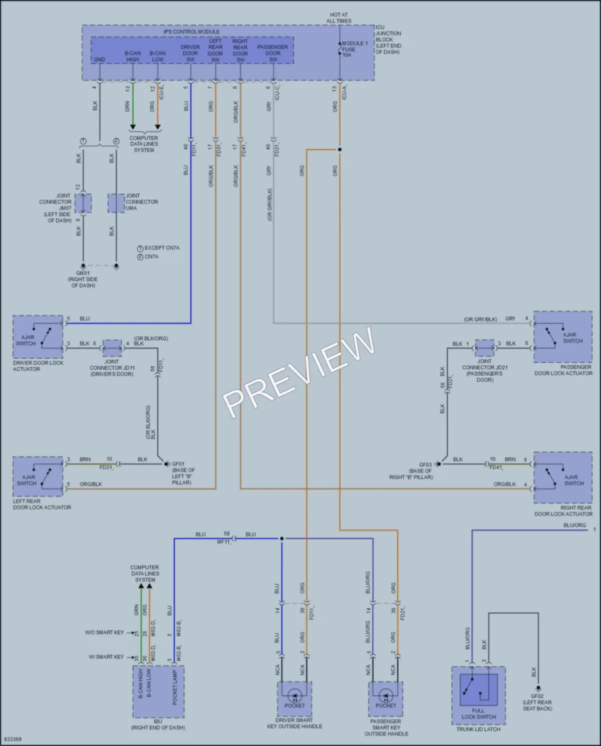 2023 Hyundai ElantraHybrid Interior Lights wiring diagram preview