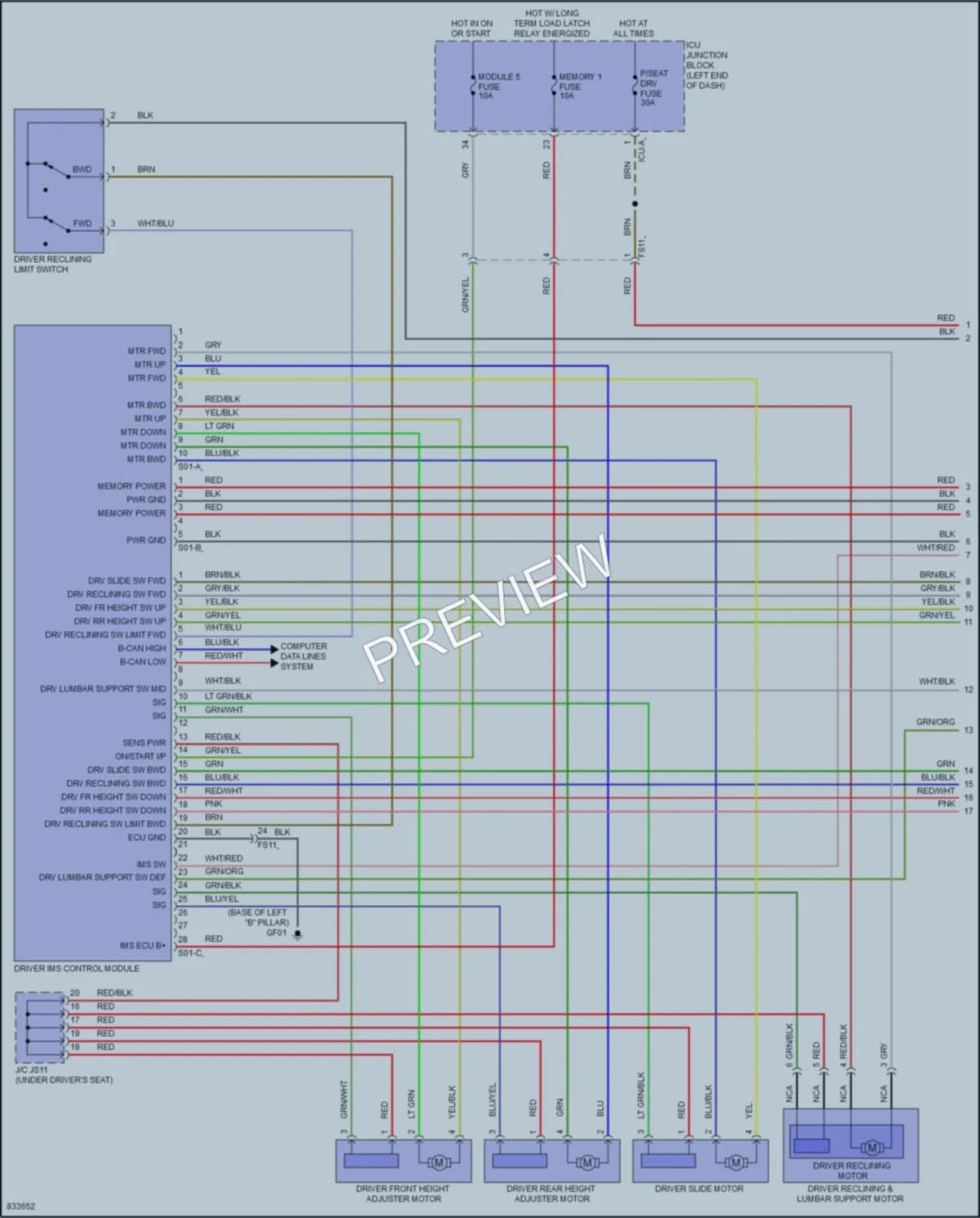 2023 Hyundai ElantraHybrid Memory Systems wiring diagram preview