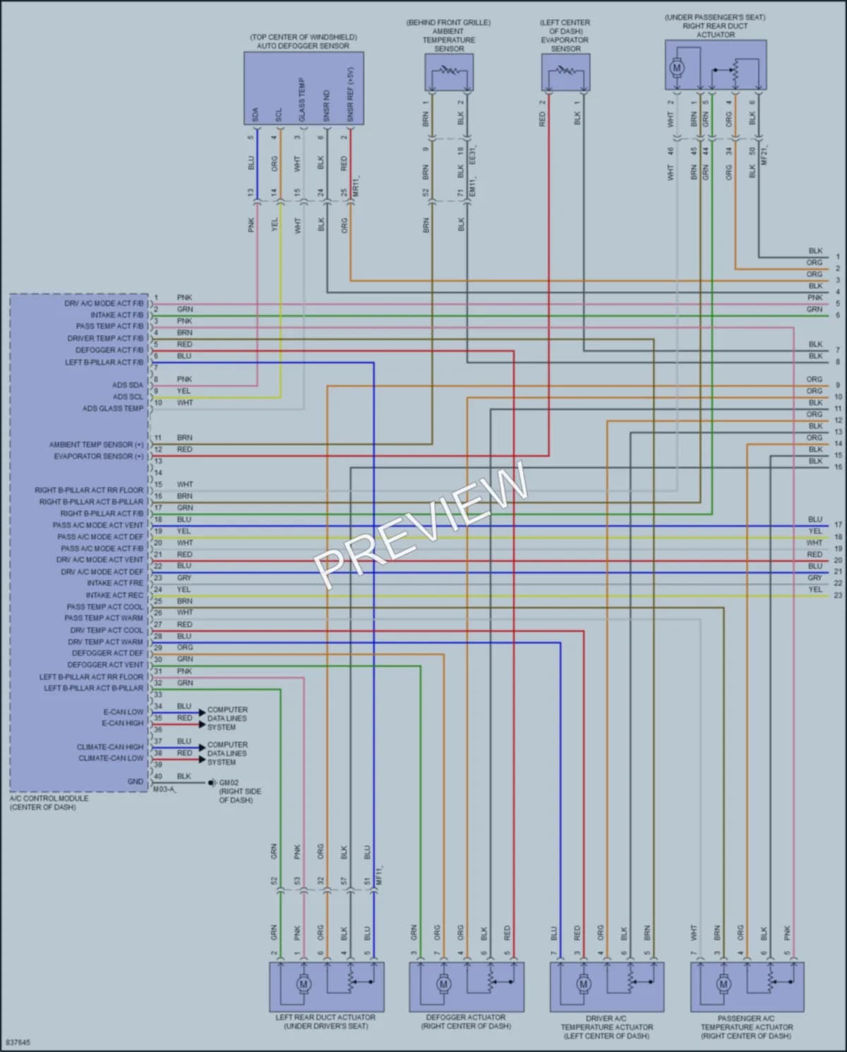 2023 Hyundai Ioniq5 Air Conditioning wiring diagram preview