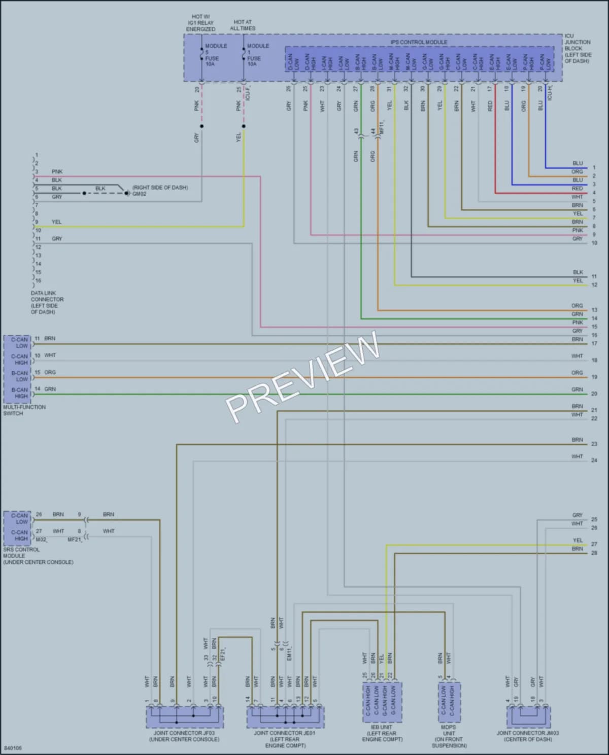 2023 Hyundai Ioniq5 Computer Data Lines wiring diagram preview