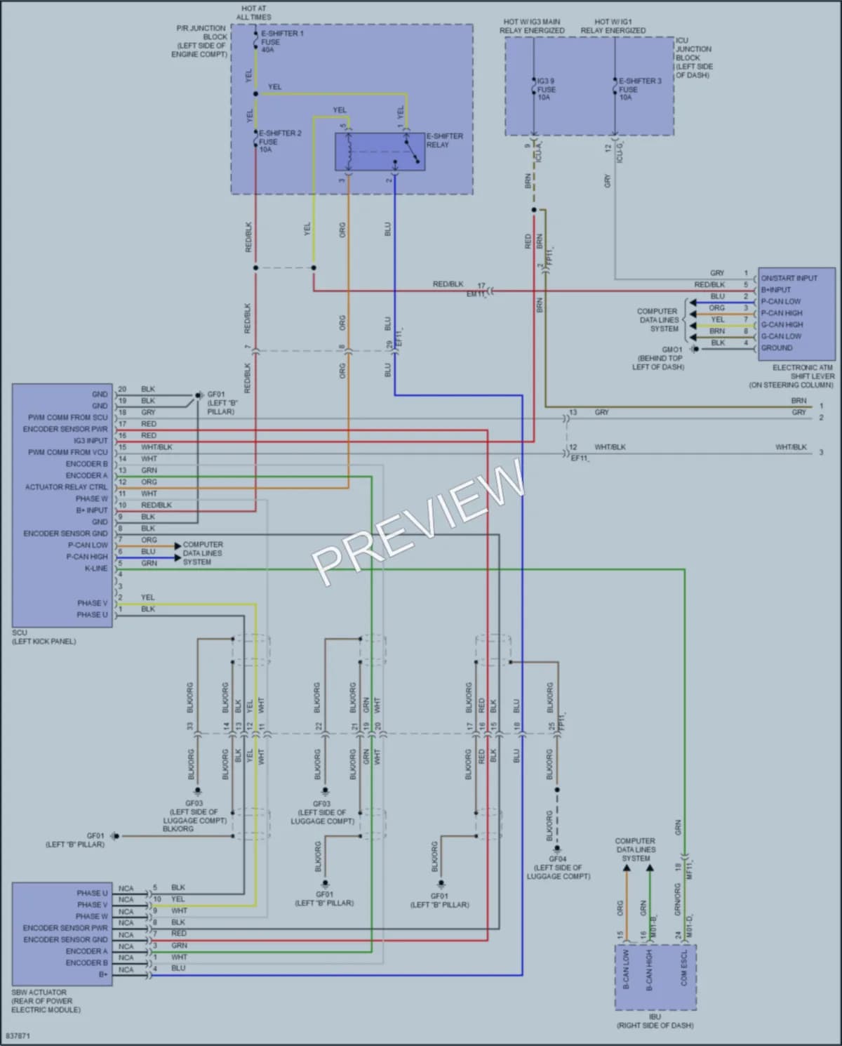 2023 Hyundai Ioniq5 Transmission wiring diagram preview