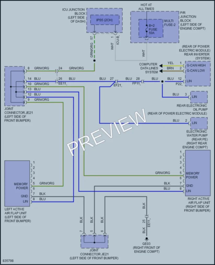 2023 Hyundai Ioniq6 Active Bodyworks wiring diagram preview