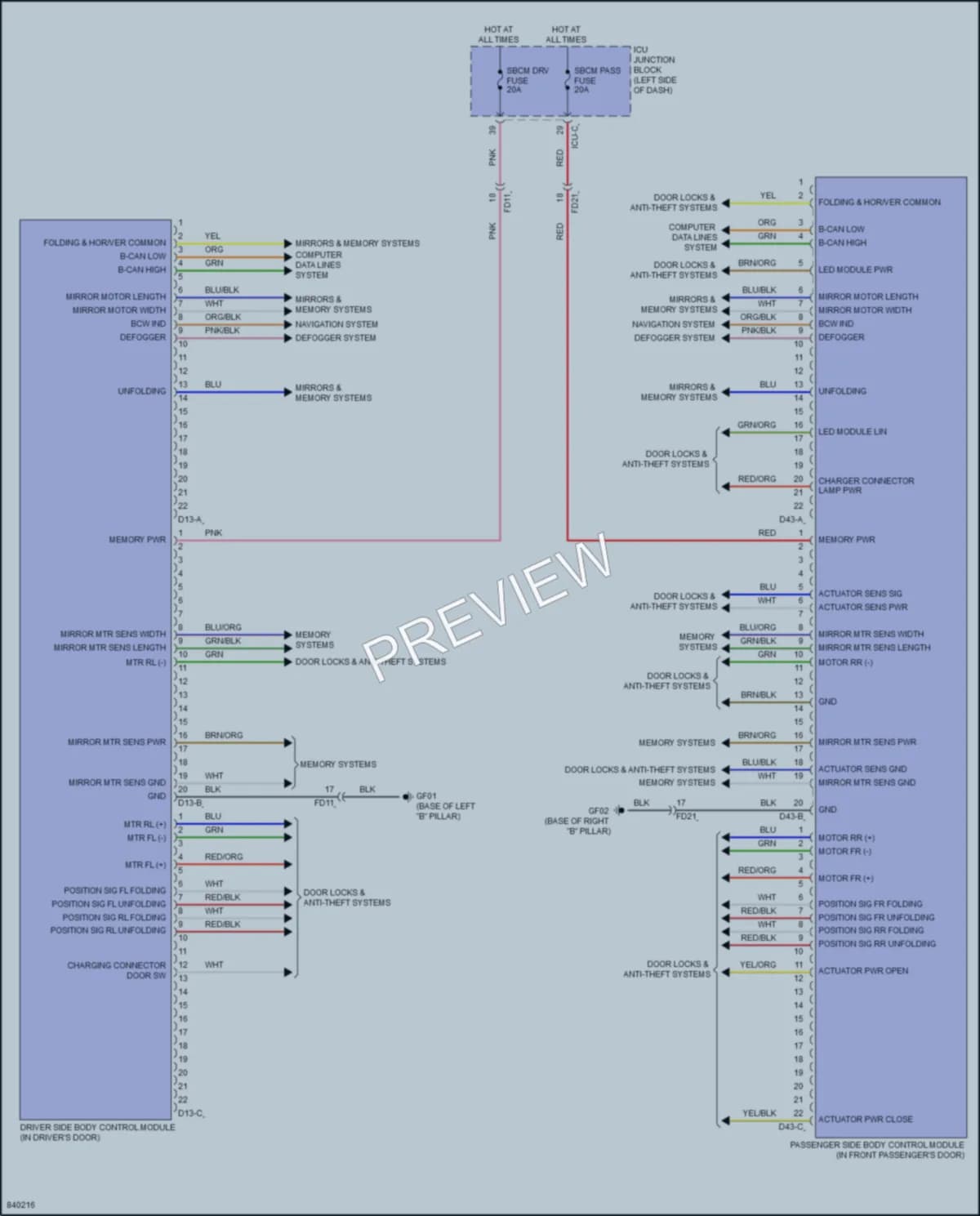 2023 Hyundai Ioniq6 Body Control Modules wiring diagram preview