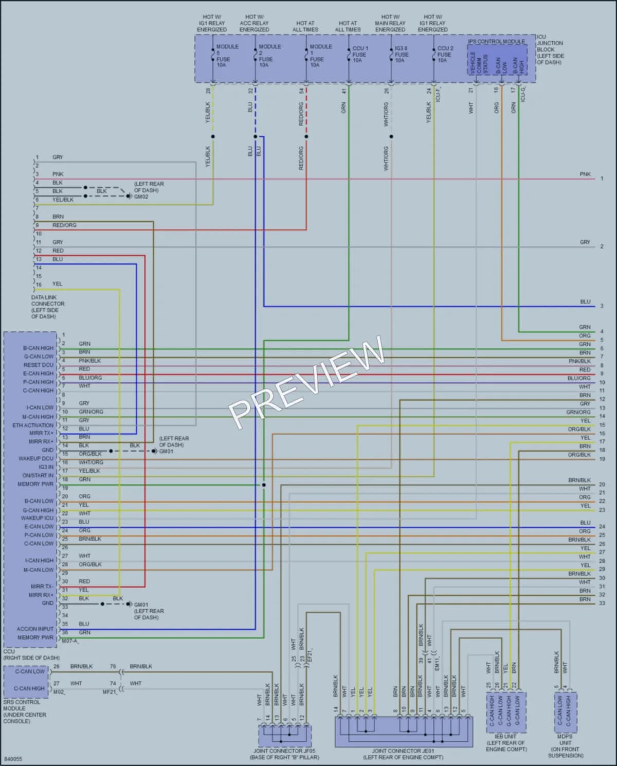 2023 Hyundai Ioniq6 Computer Data Lines wiring diagram preview