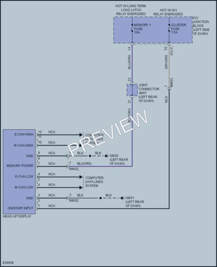 2023 Hyundai Ioniq6 Instrument Cluster wiring diagram preview
