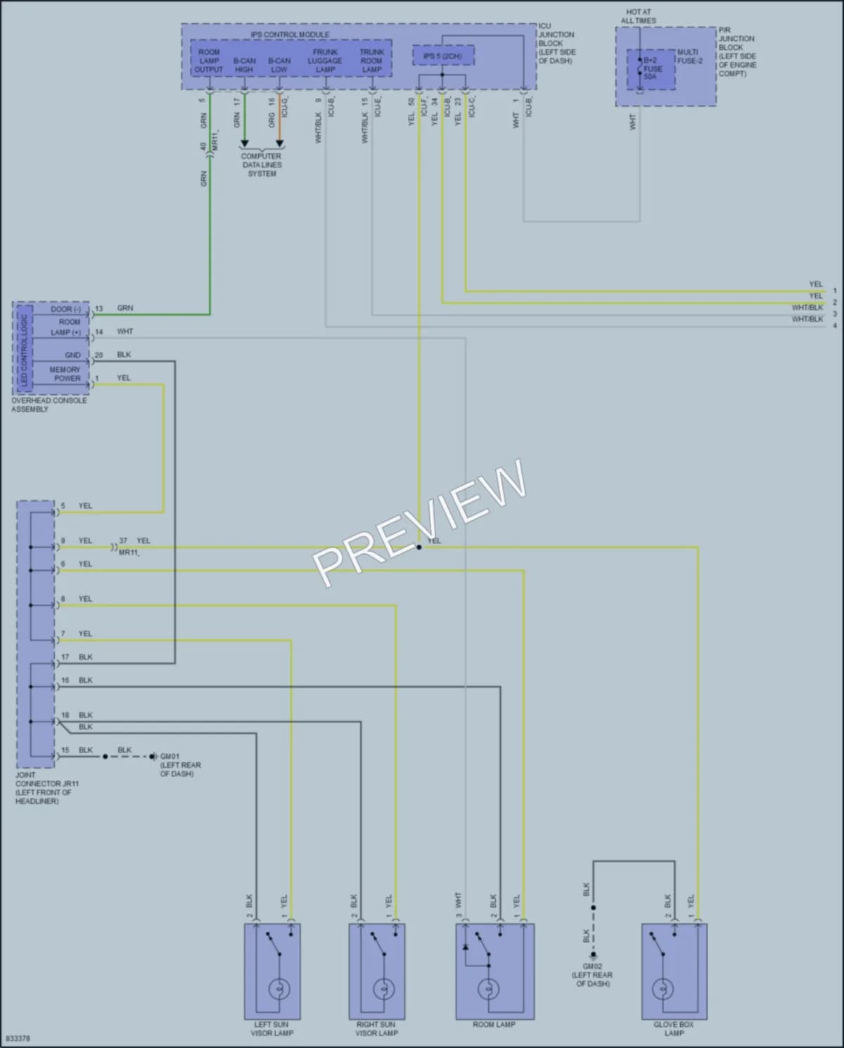 2023 Hyundai Ioniq6 Interior Lights wiring diagram preview