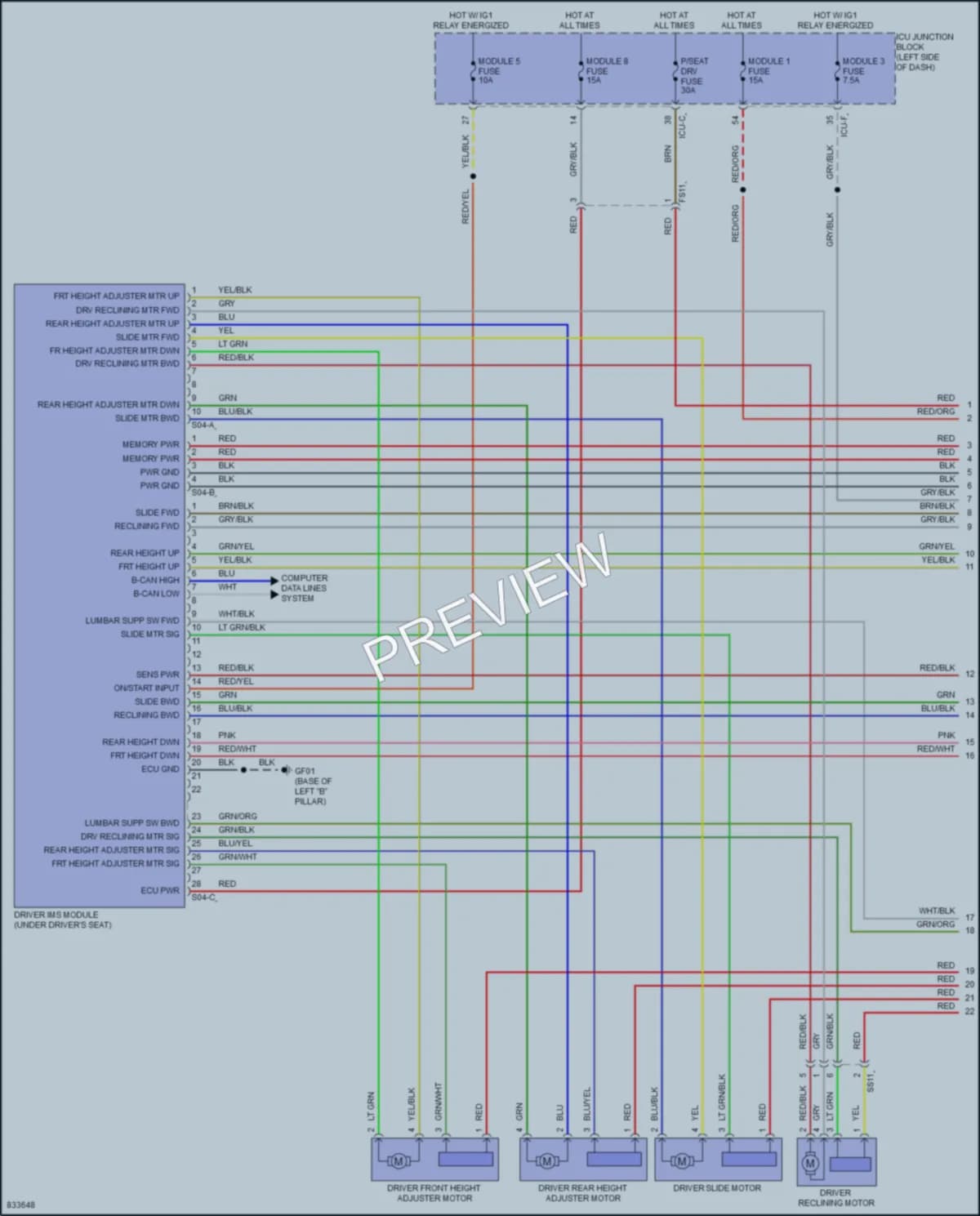2023 Hyundai Ioniq6 Memory Systems wiring diagram preview