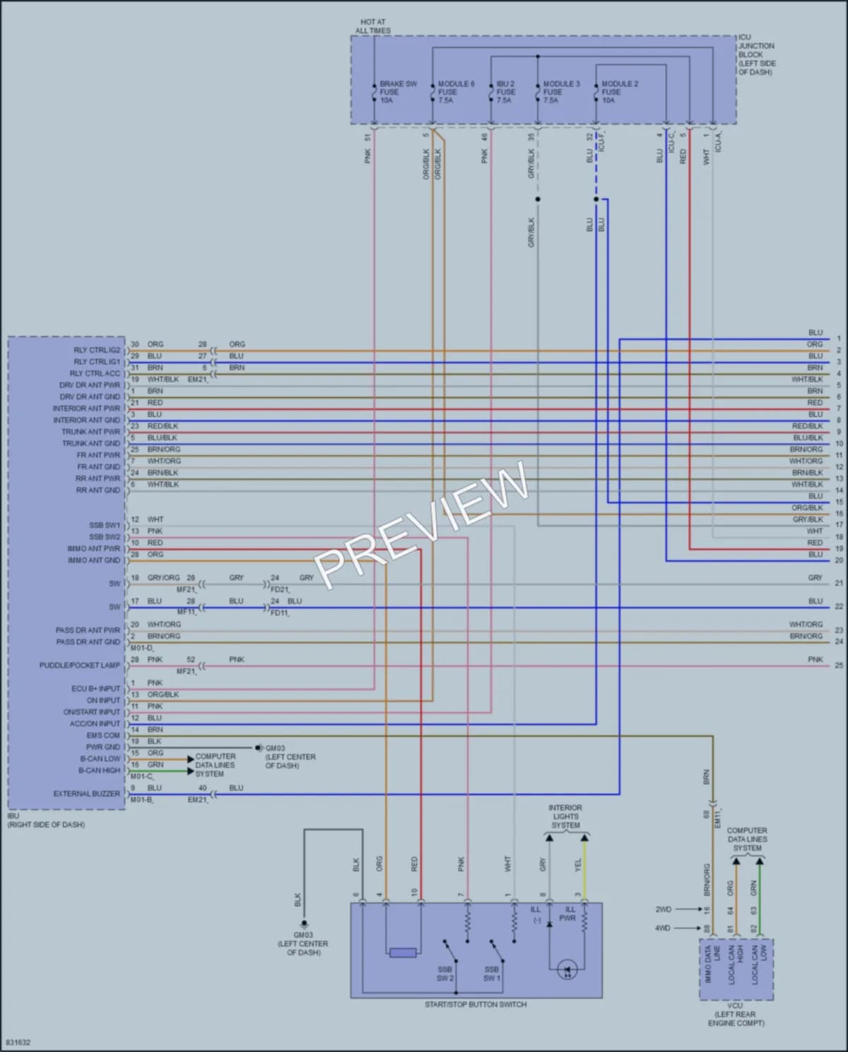 2023 Hyundai Ioniq6 Power Door Locks wiring diagram preview
