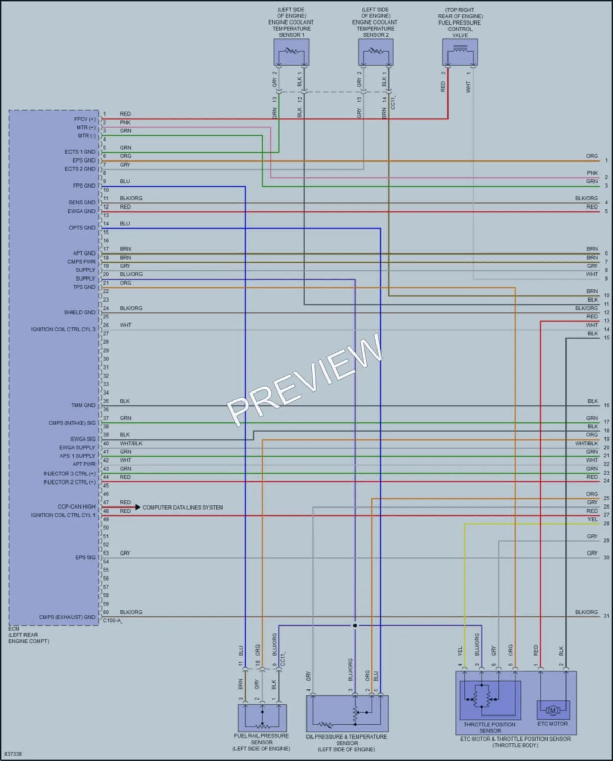 2023 Hyundai Kona Engine Performance wiring diagram preview