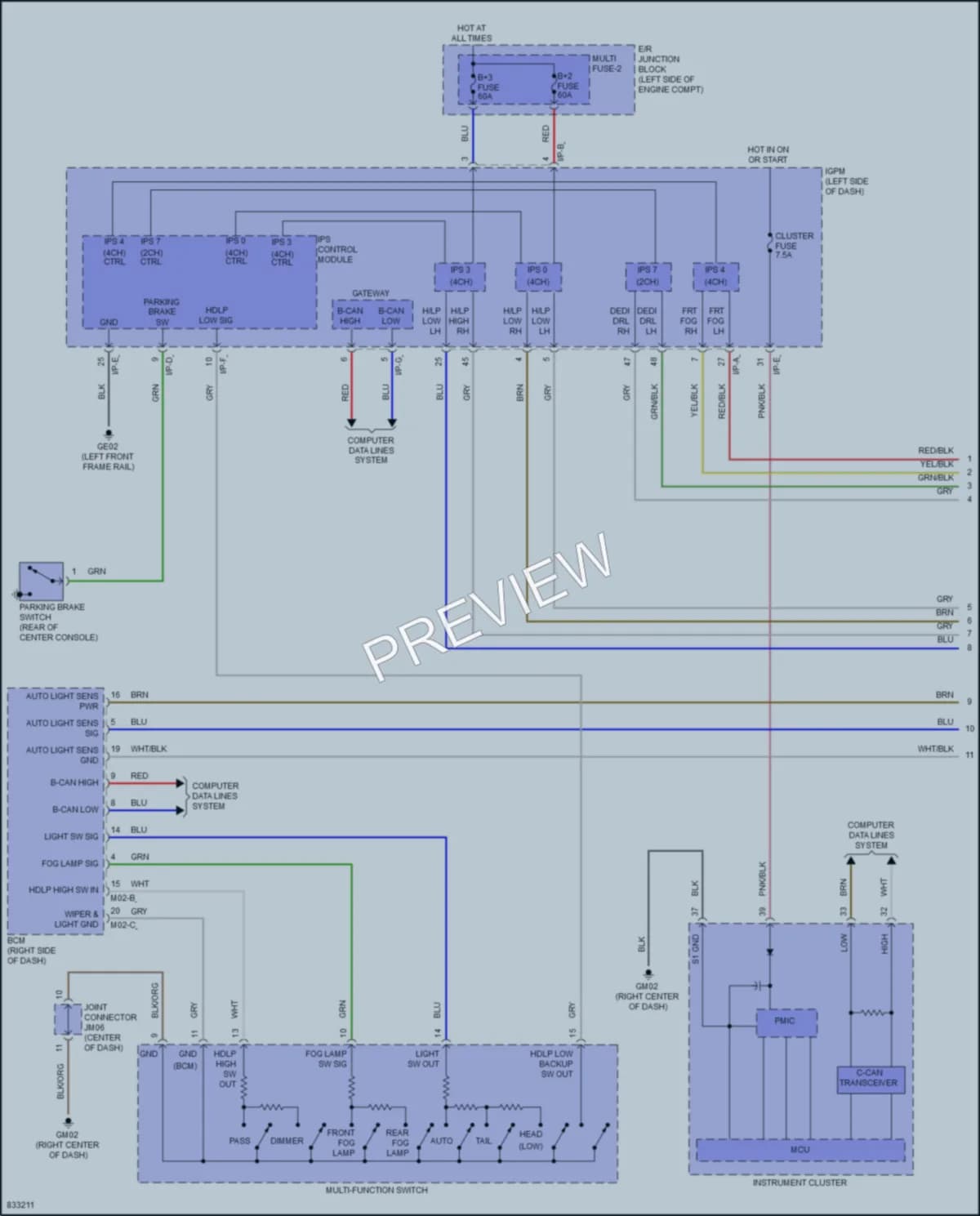 2023 Hyundai Kona Headlights wiring diagram preview