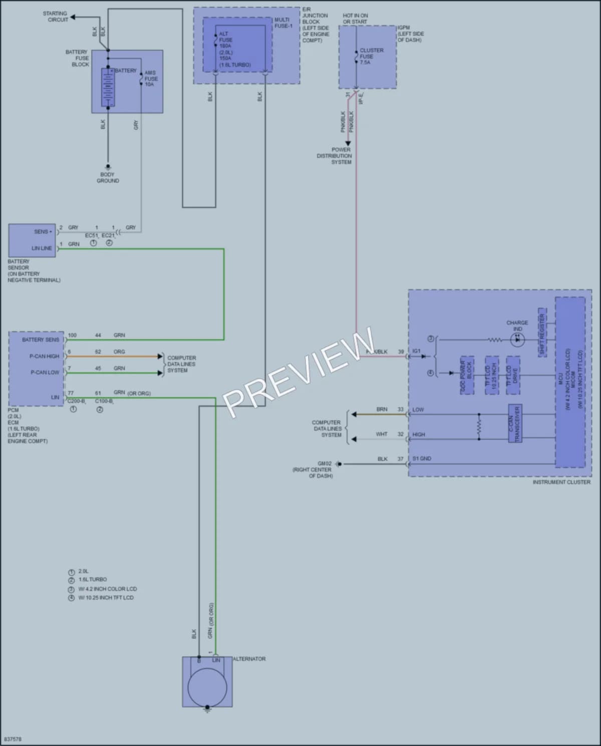 2023 Hyundai Kona Starting Charging wiring diagram preview