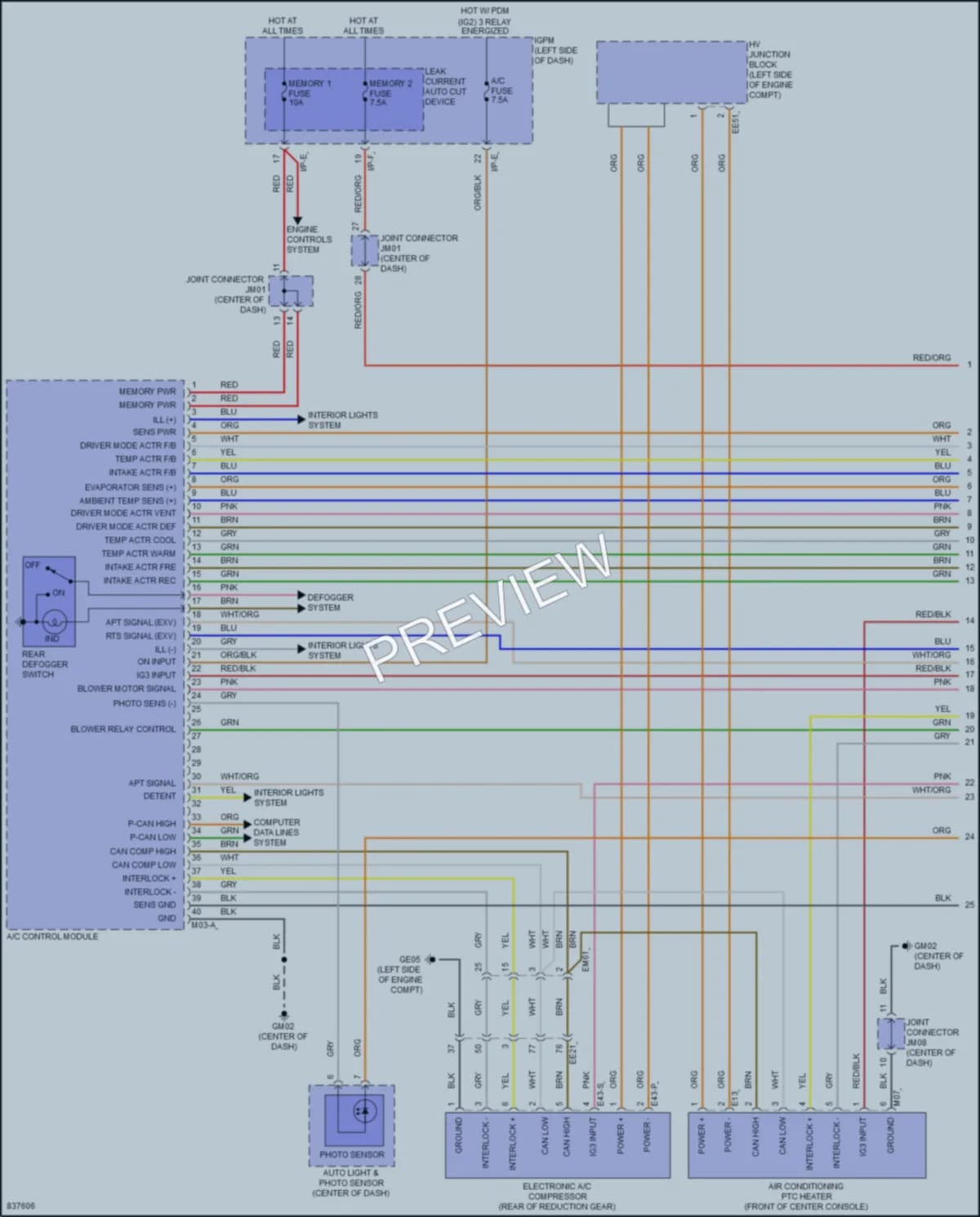 2023 Hyundai KonaElectric Air Conditioning wiring diagram preview