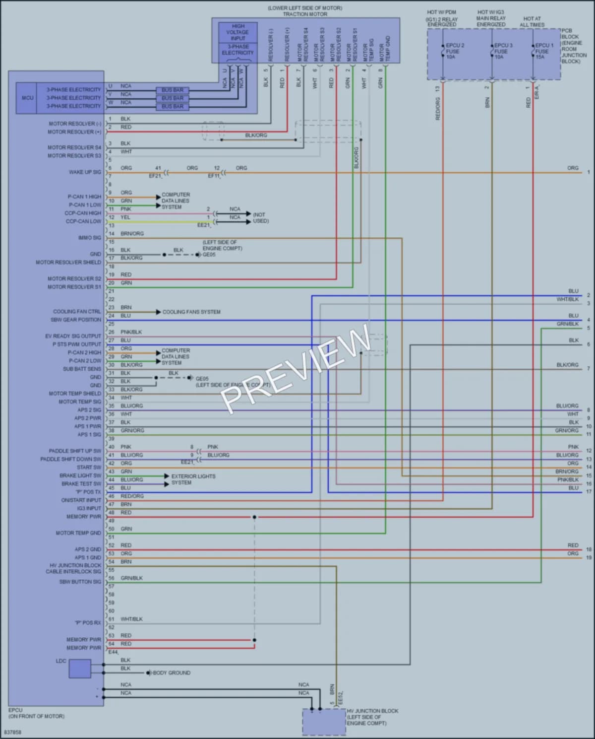 2023 Hyundai KonaElectric Transmission wiring diagram preview