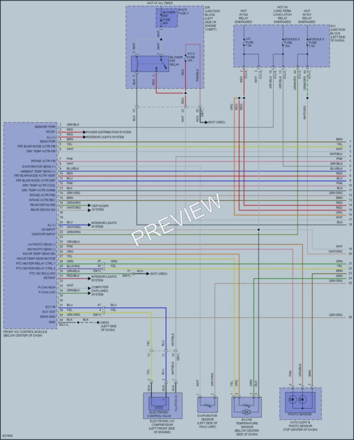 2023 Hyundai Palisade Air Conditioning wiring diagram preview