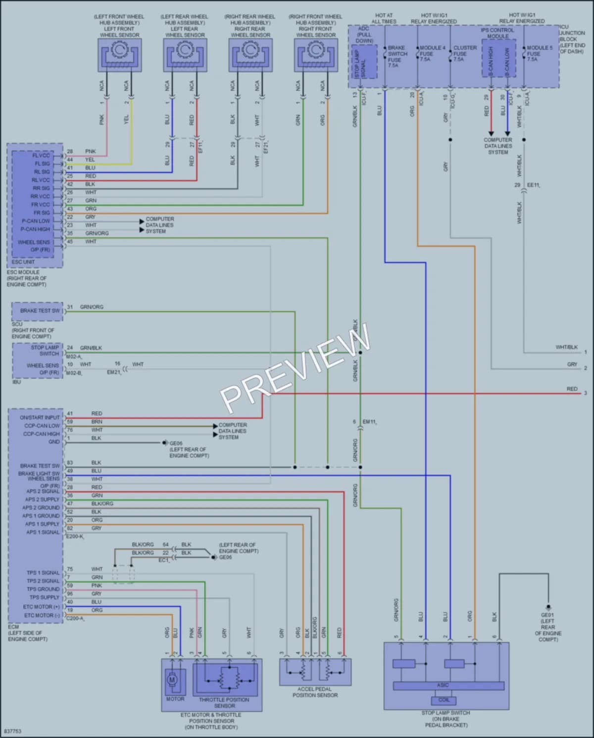 2023 Hyundai Palisade Cruise Control wiring diagram preview