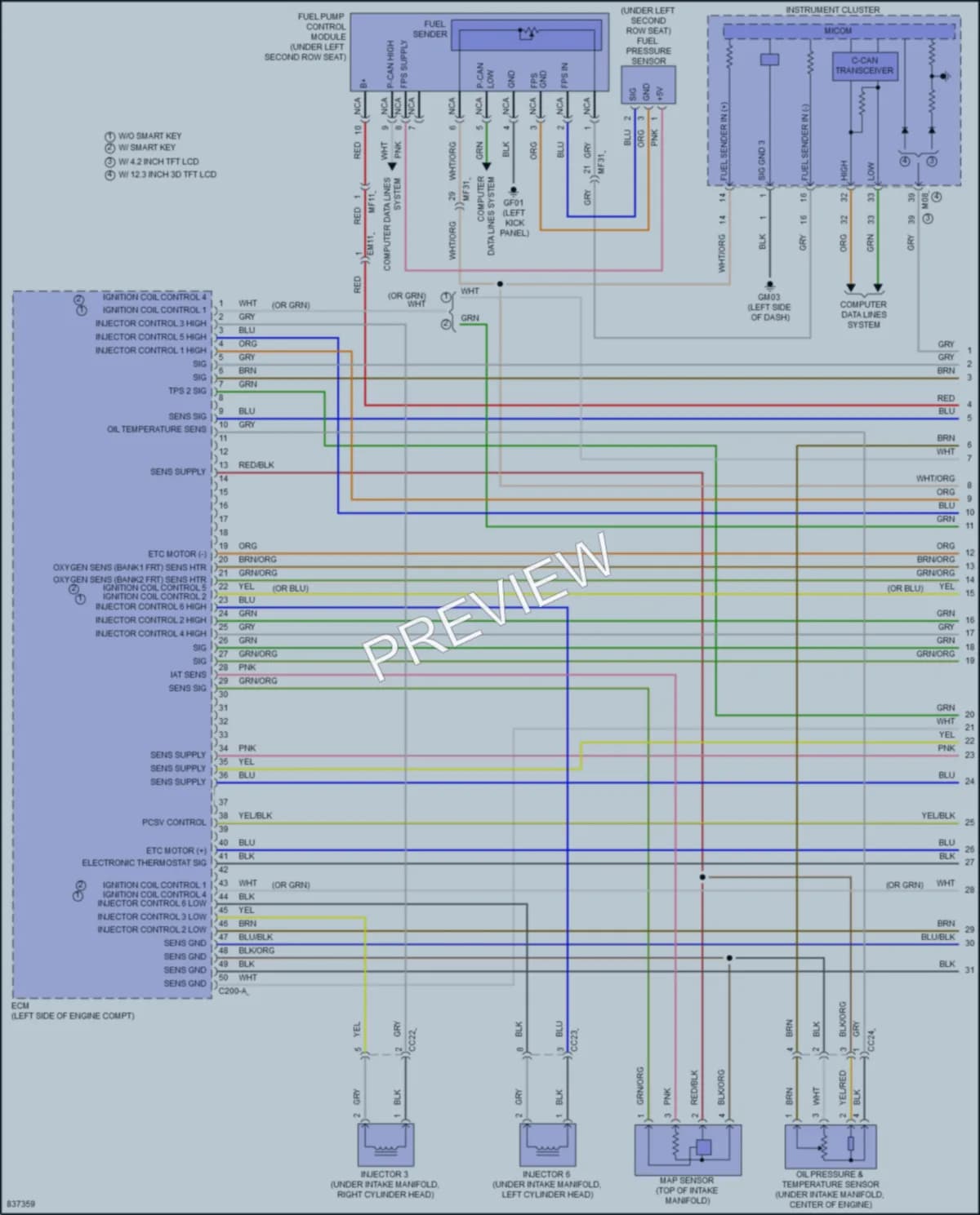 2023 Hyundai Palisade Engine Performance wiring diagram preview