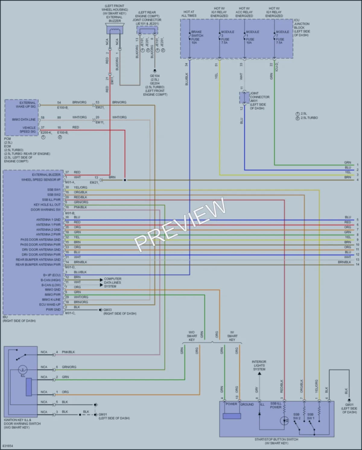 2023 Hyundai SantaCruz Anti Theft wiring diagram preview
