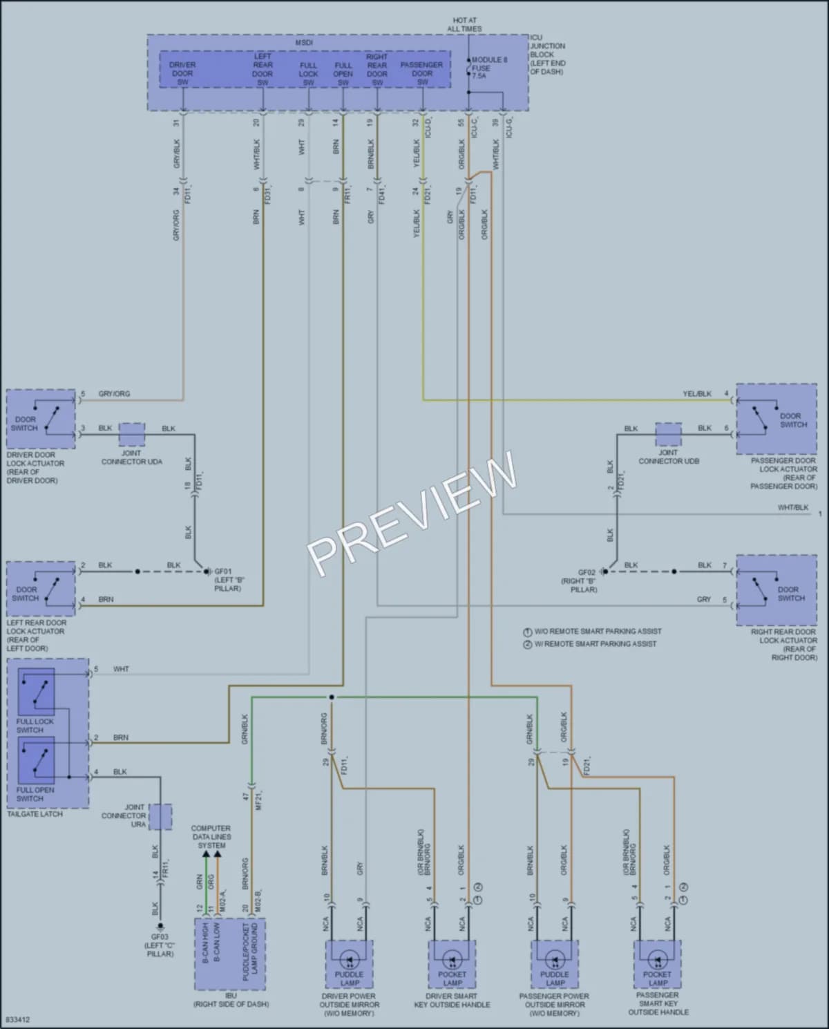 2023 Hyundai SantaFe Interior Lights wiring diagram preview