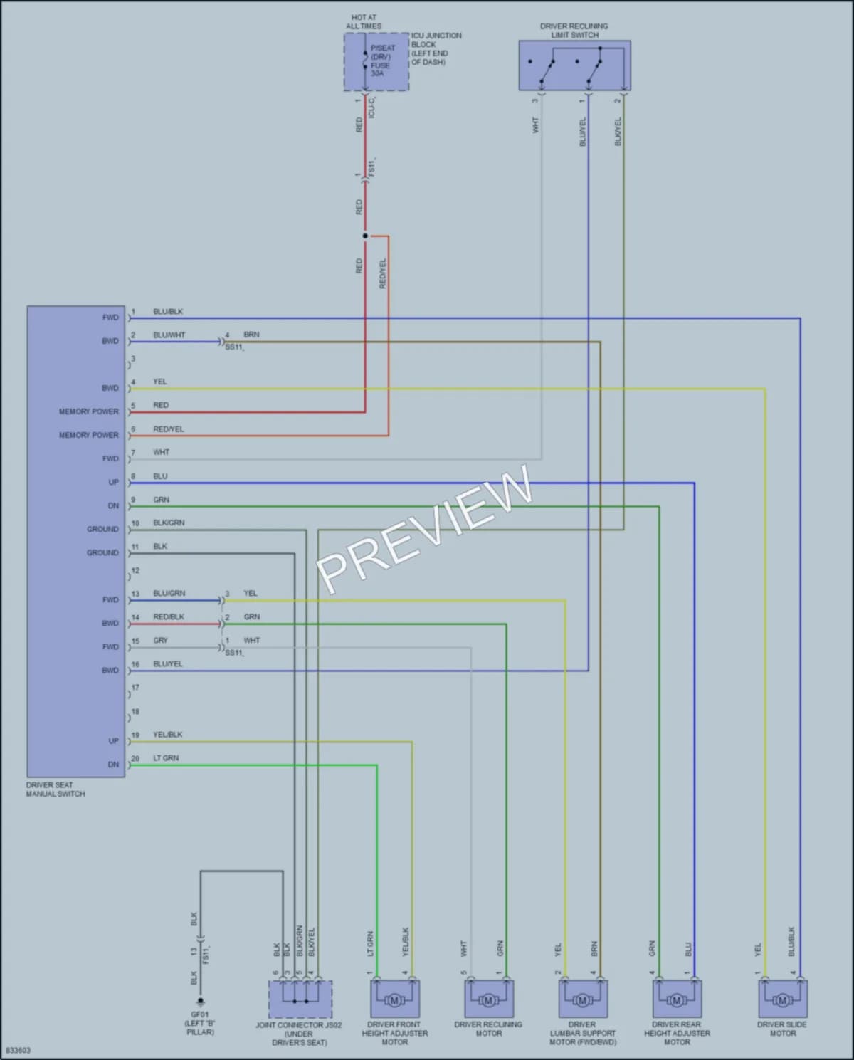 2023 Hyundai SantaFe Power Seats wiring diagram preview
