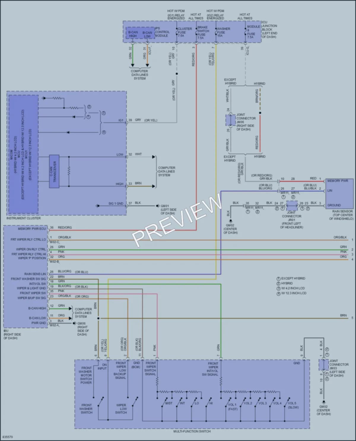 2023 Hyundai SantaFe Wiper Washer wiring diagram preview