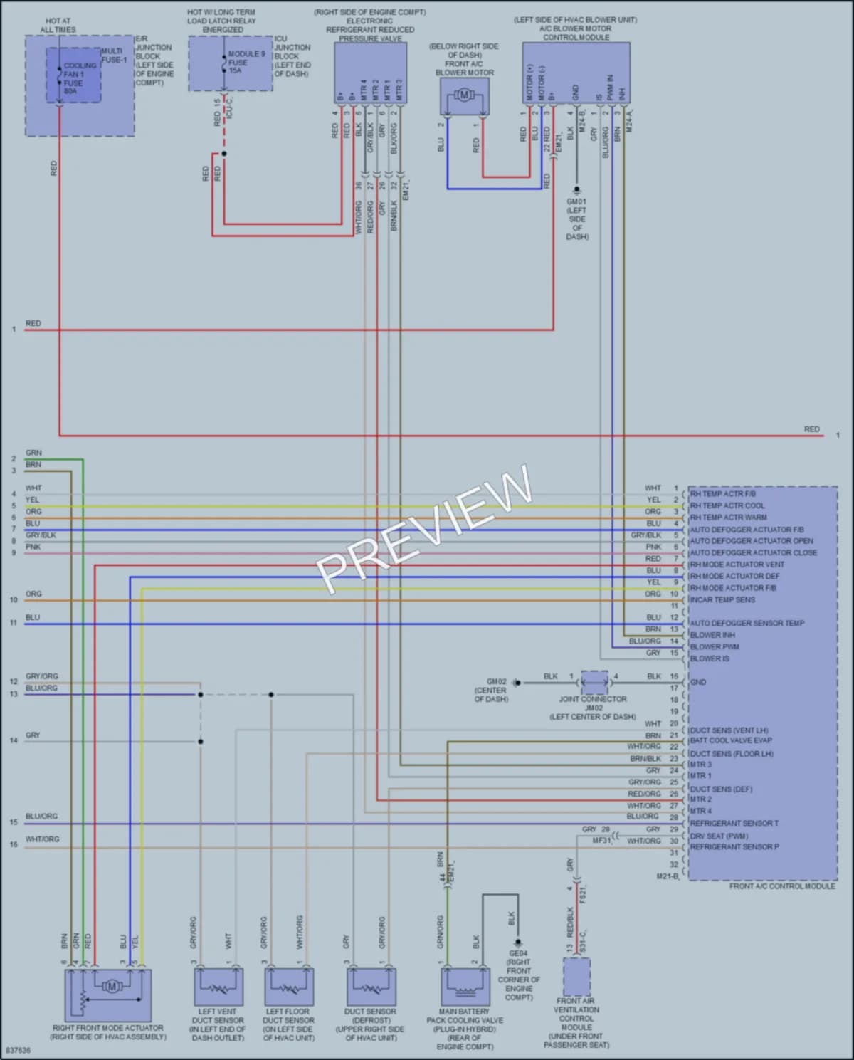 2023 Hyundai SantaFeHybrid Air Conditioning wiring diagram preview