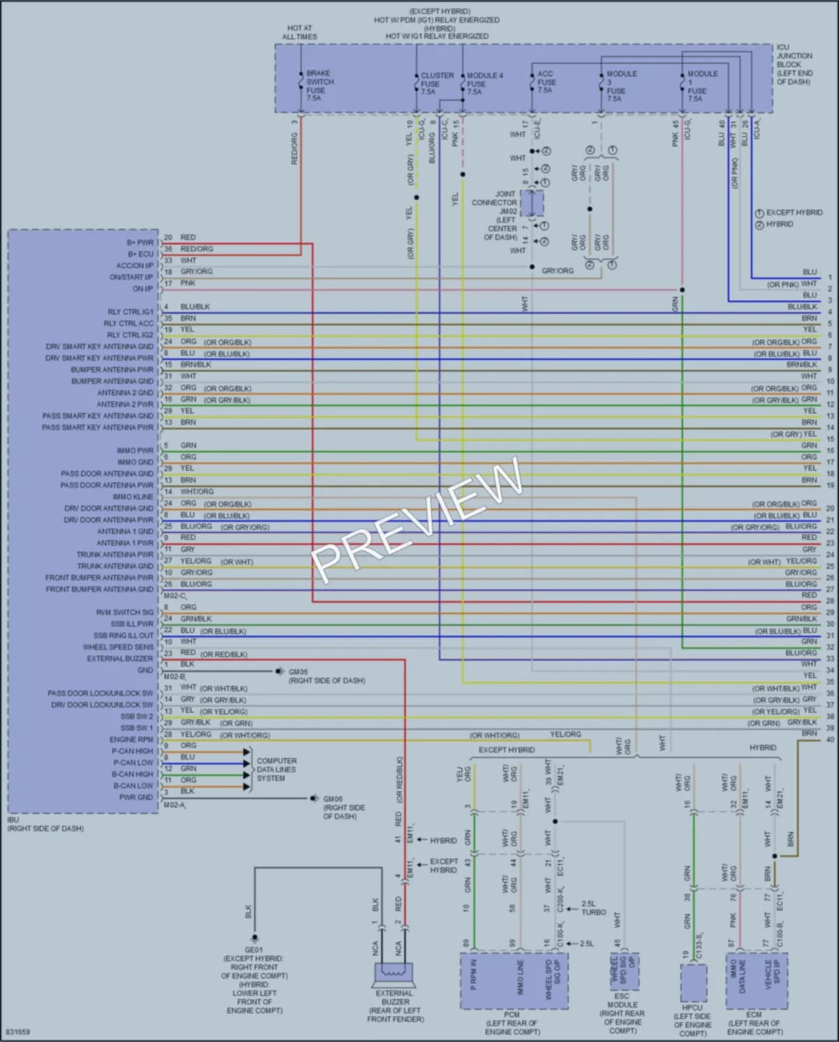 2023 Hyundai SantaFePlugIn Anti Theft wiring diagram preview