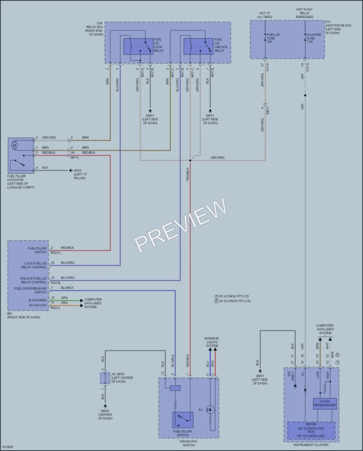 2023 Hyundai SantaFePlugIn Trunk Tailgate Fuel Door wiring diagram preview