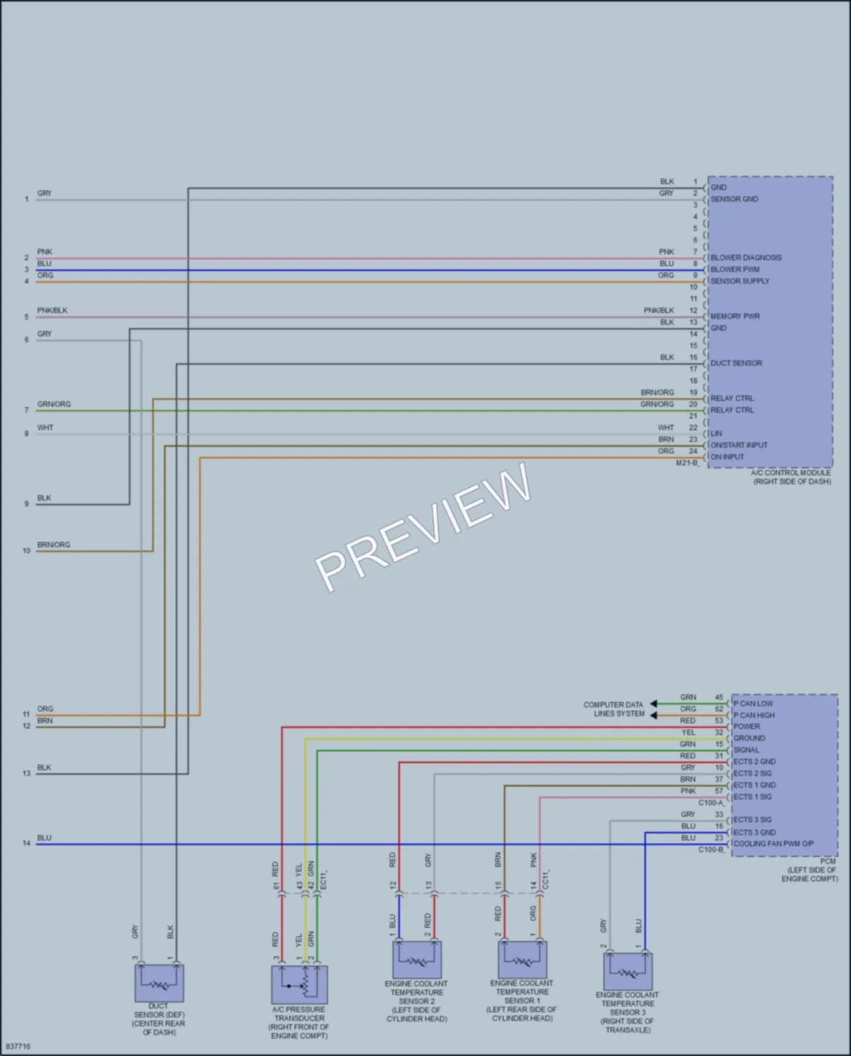 2023 Hyundai Sonata Air Conditioning wiring diagram preview