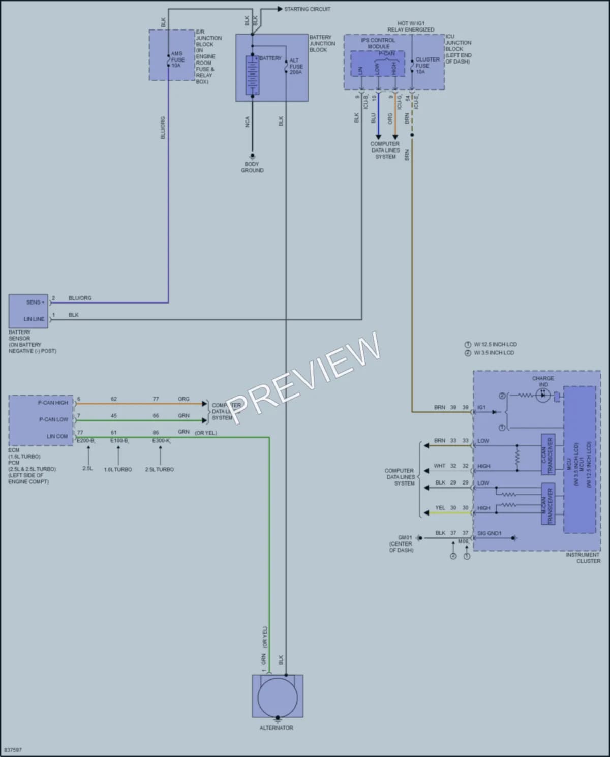 2023 Hyundai Sonata Starting Charging wiring diagram preview