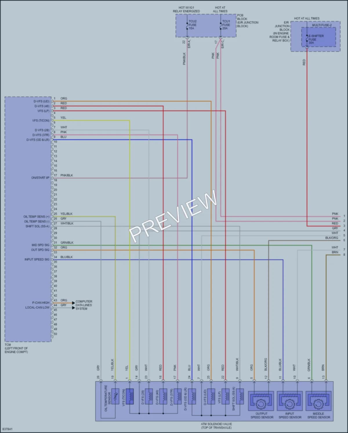 2023 Hyundai Sonata Transmission wiring diagram preview