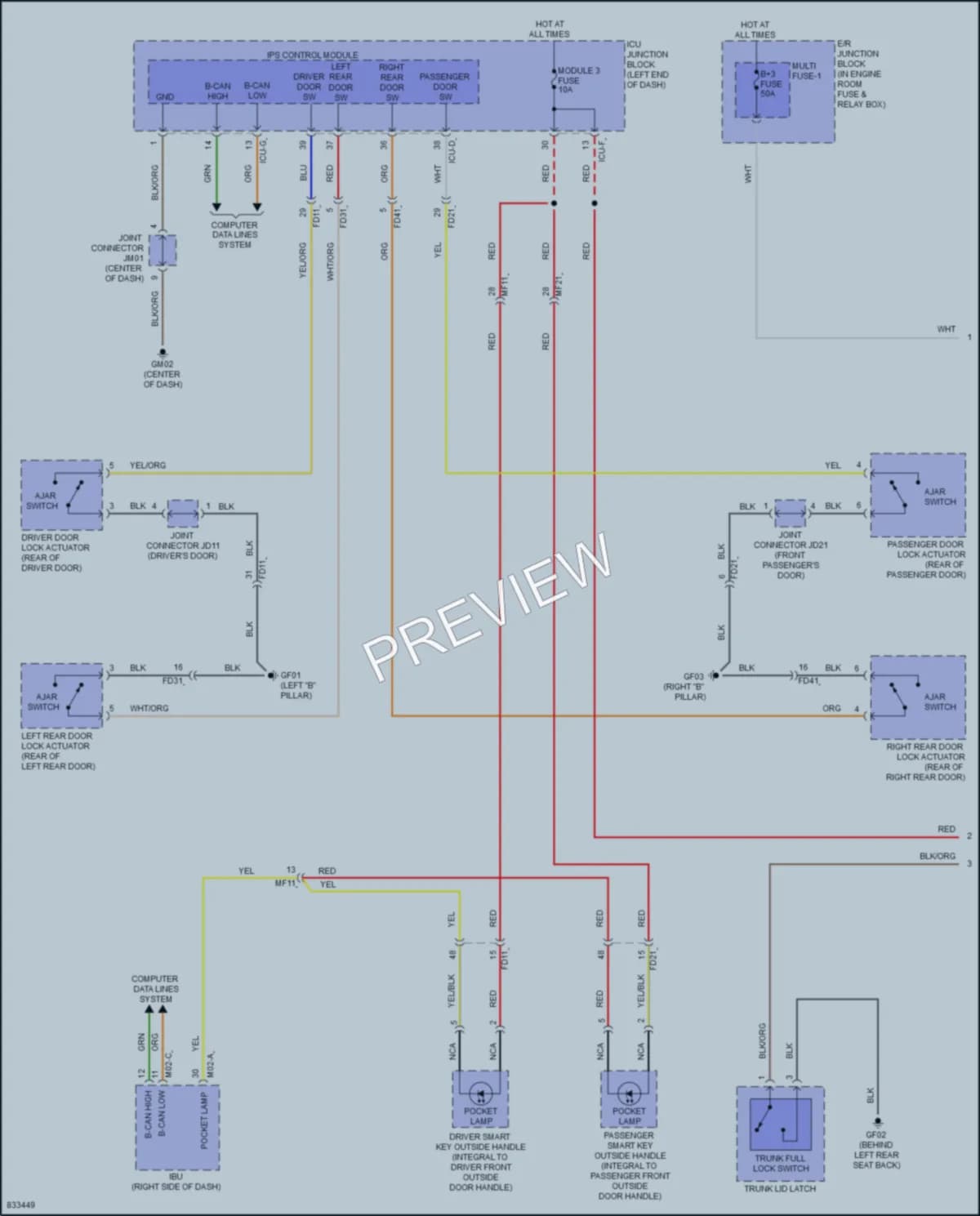 2023 Hyundai SonataHybrid Interior Lights wiring diagram preview