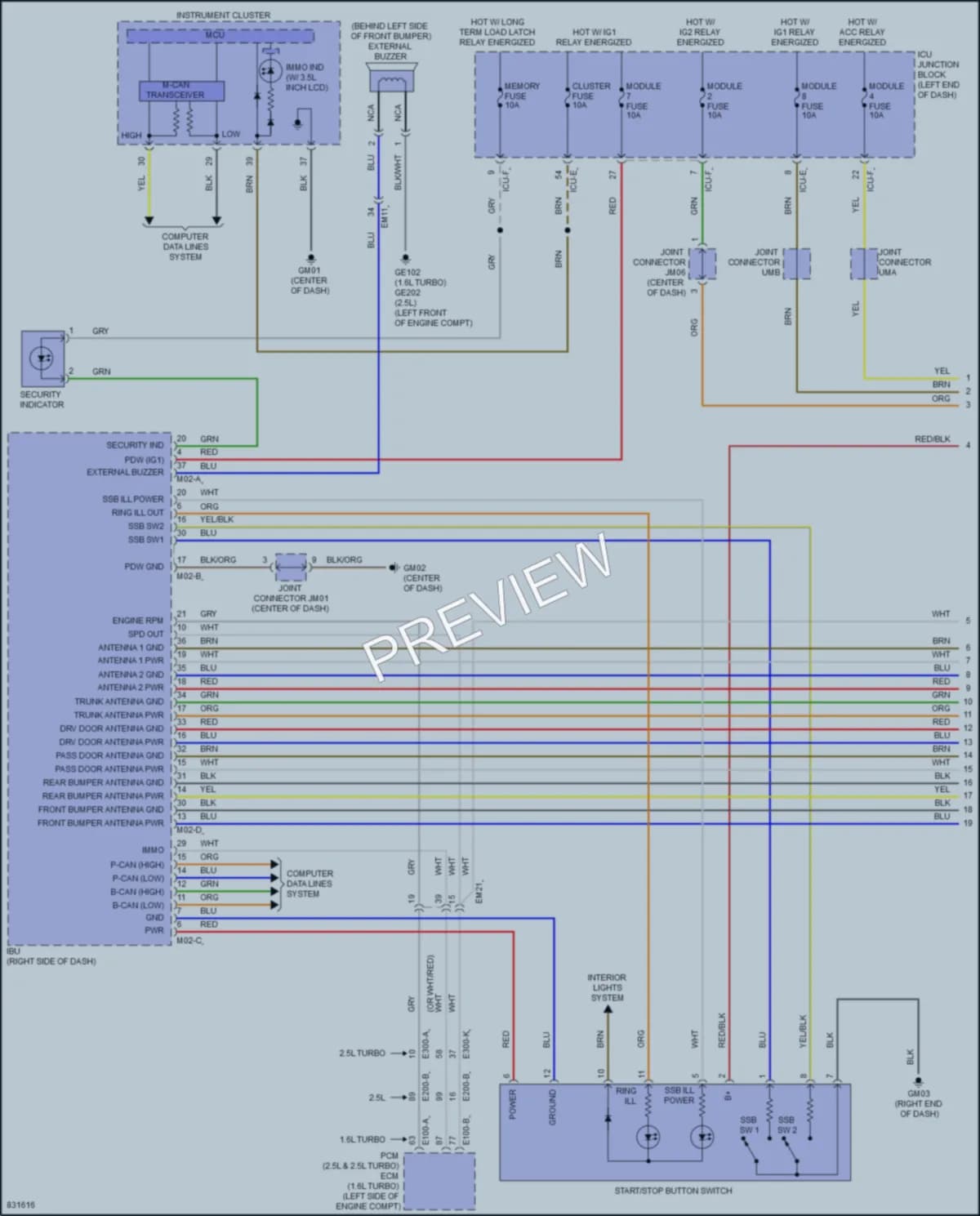 2023 Hyundai SonataHybrid Power Door Locks wiring diagram preview